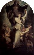 Henry Fuseli Euphrosyne vor der Phantasie und der Temperantia oil painting artist